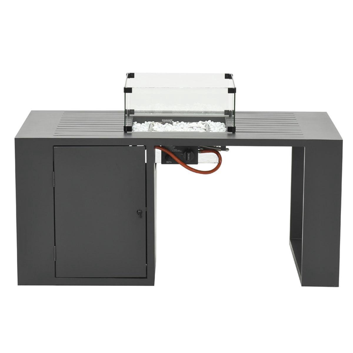 Cozy Living sfeerhaard excl. glas Sines carbon black/ 130x70xH48 - Garden Impressions