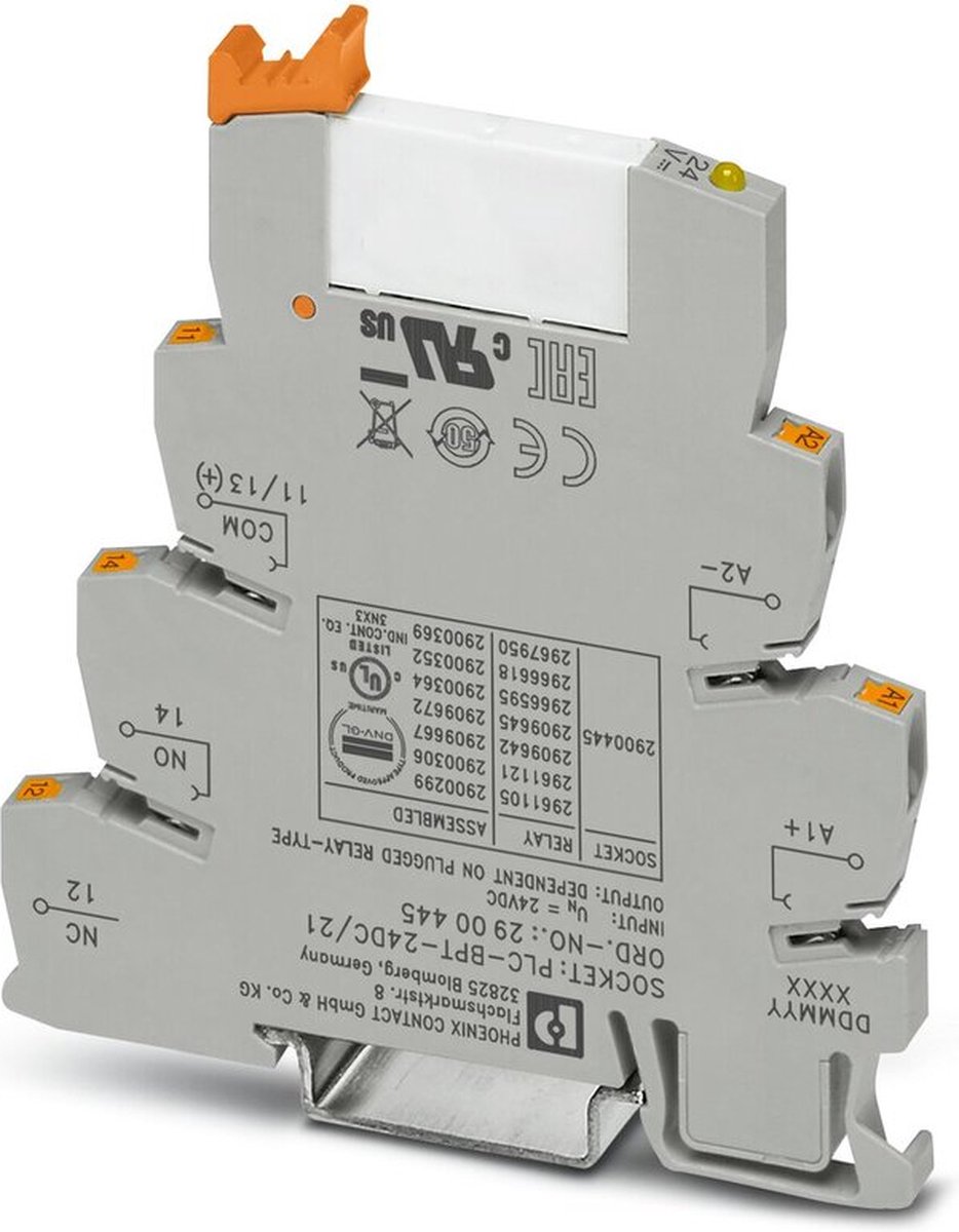 Phoenix Contact PLC-RPT- 24DC/21 Interfacerelais 24 V/DC 6 A 1x wisselcontact 10 stuk(s)