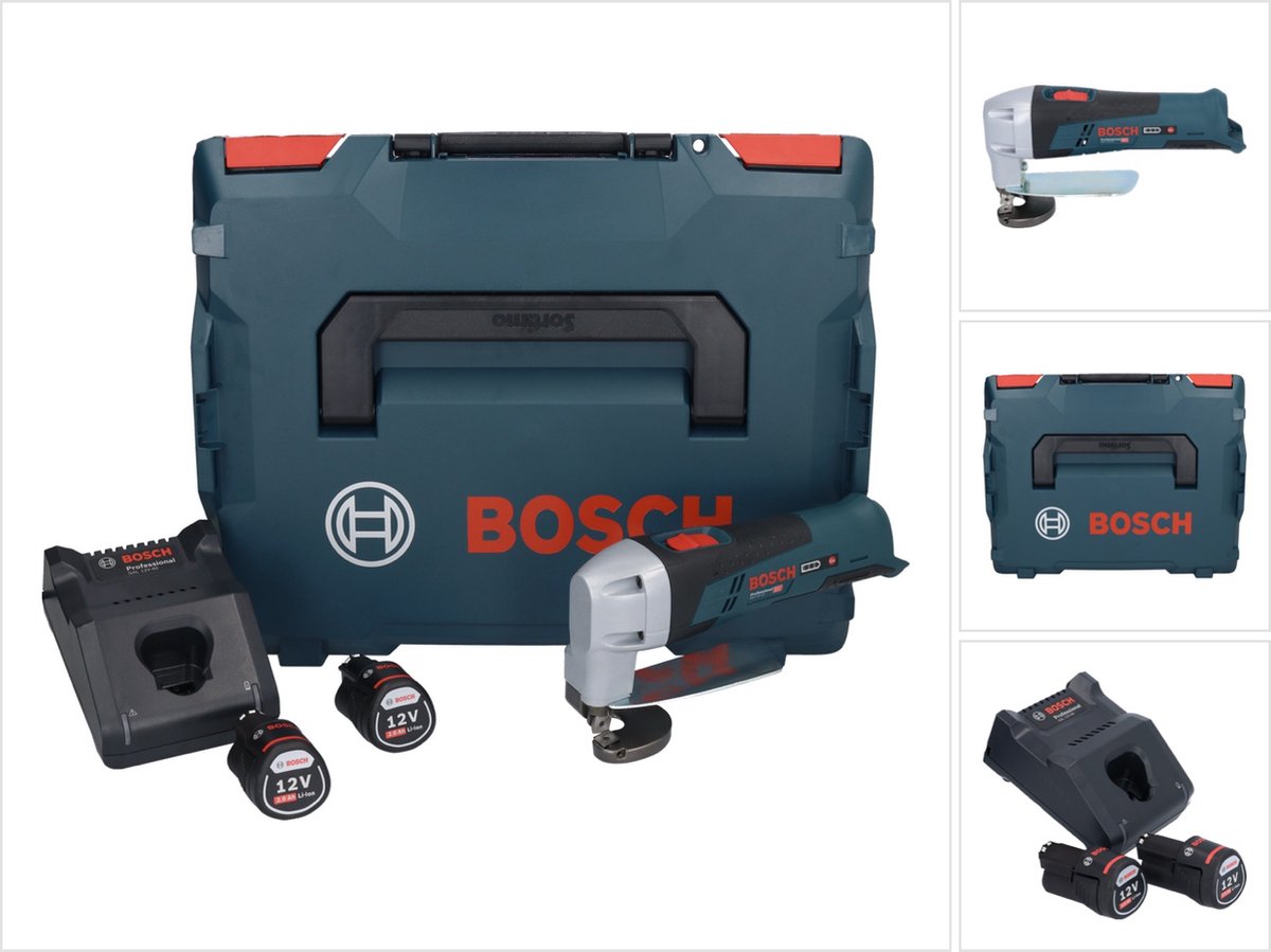 Bosch Blauw GSC 12V-13 plaatschaar | 12v (10,8v) 2.0Ah Li-ion - 0601926108