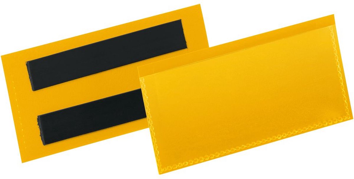 Durable Etikettenhouder | B100xH38mm geel | magnetisch | pak a 50 stuks - 174104 174104