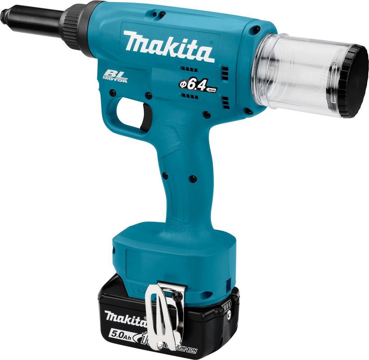 Makita DRV250ZJ 18V Blindklinknageltang t/m 6,4 mm | zonder accu's en lader - DRV250ZJ