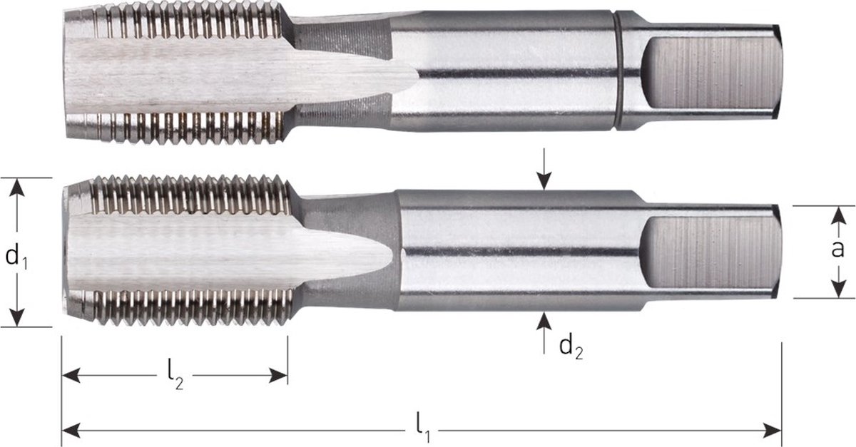 Rotec HSS Handtappenset BSP G 1.1/4-11 - 3101250