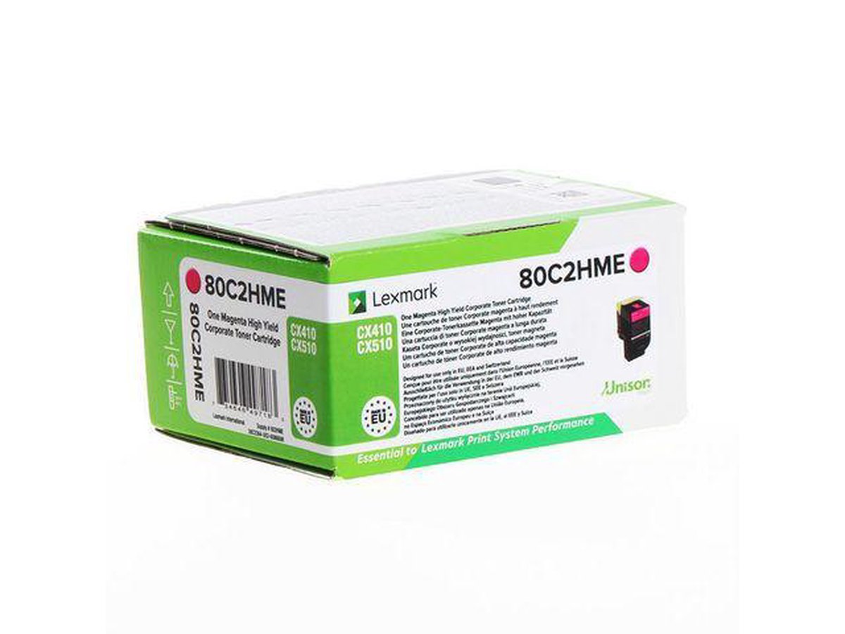 Lexmark Toner CX410de Origineel Magenta 3000 bladzijden 80C2HME