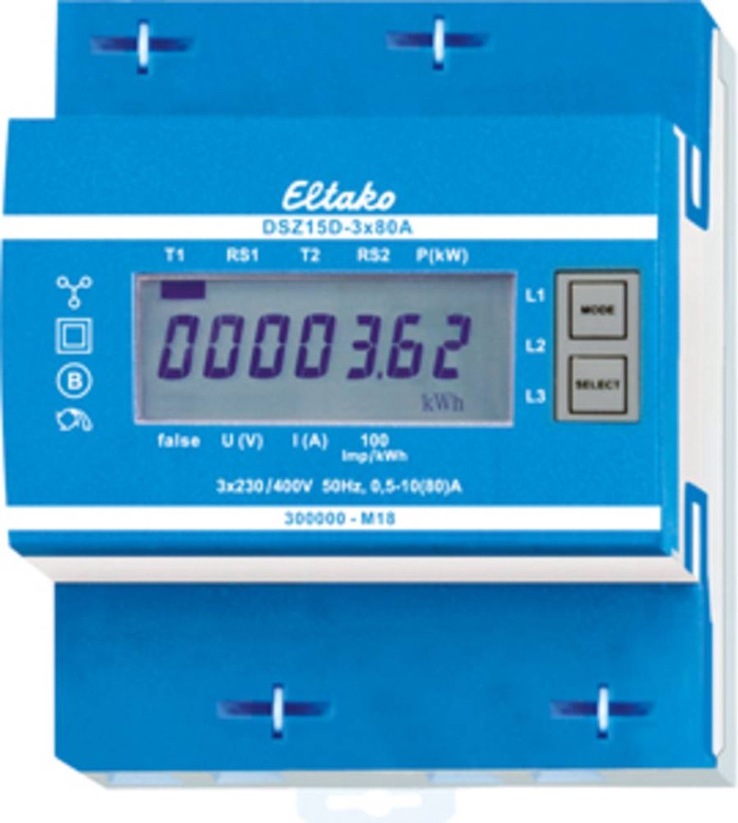 Eltako DSZ15DZ-3x80A MID Tweeweg-draaistroommeter RS485