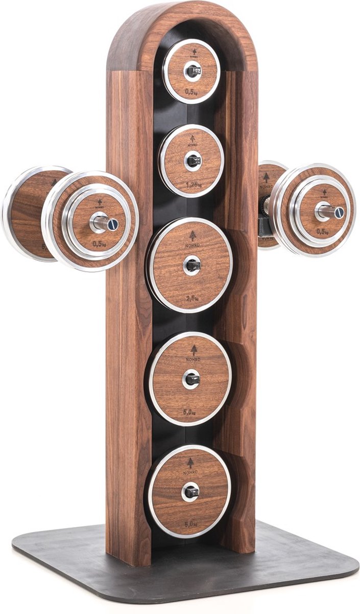 Nohrd Weight Plate Tower - Opbergsysteem met gewichten - Walnoot