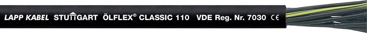 LAPP ÖLFLEX® CLASSIC 110 BK Stuurstroomkabel 7 G 0.75 mm² Zwart 1119874/100 100 m