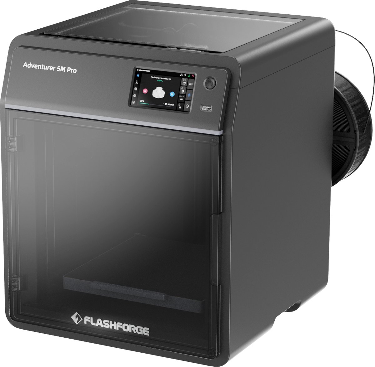 Flashforge Adventurer 5M Pro 3D-printer Verwarmd printbed, Flexibel metaalbed, Incl. filament, Incl. behuizing, Incl. software, Geïntegreerde camera,