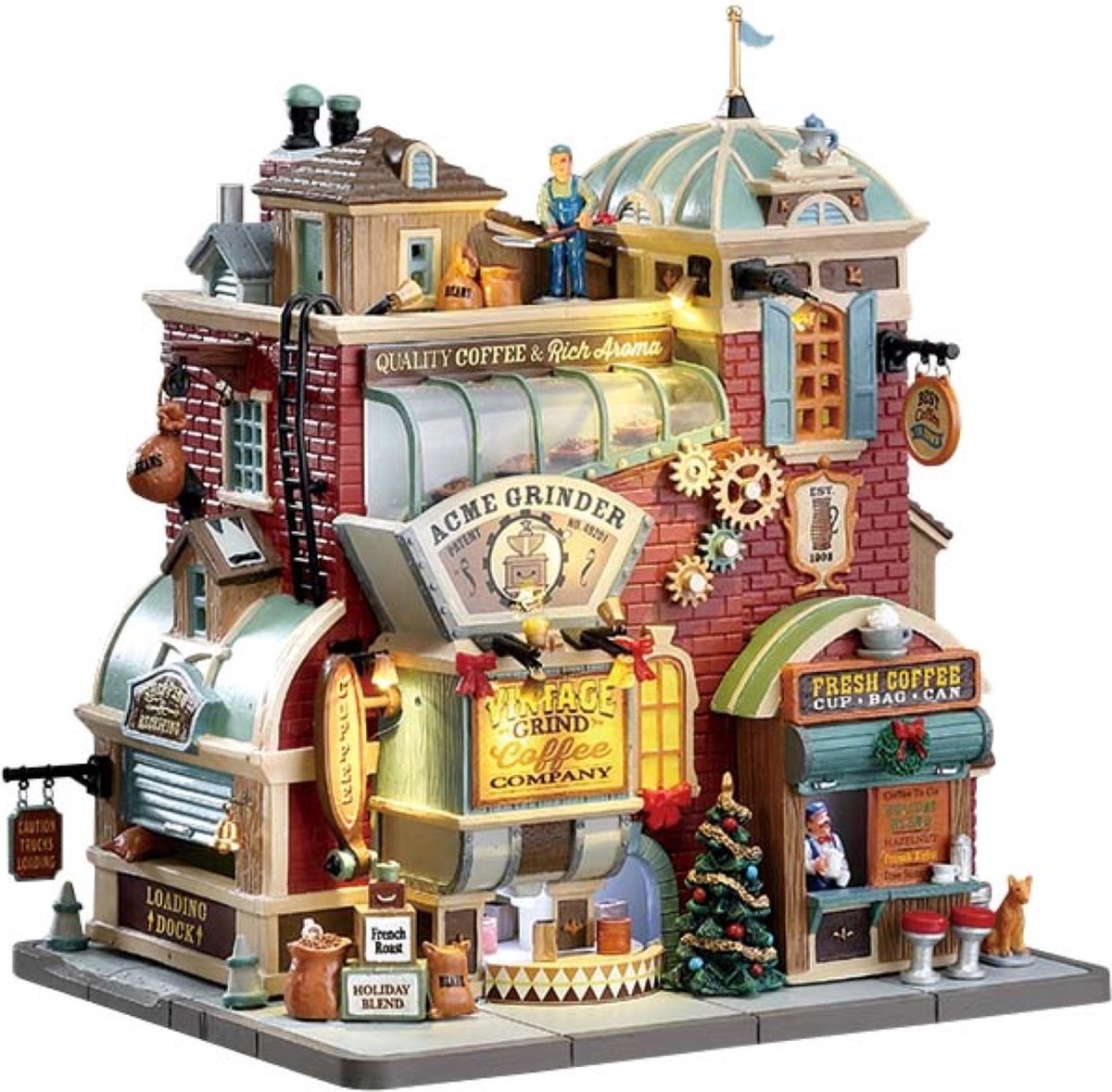 Vintage grind coffee company with 4.5v adapt - LEMAX