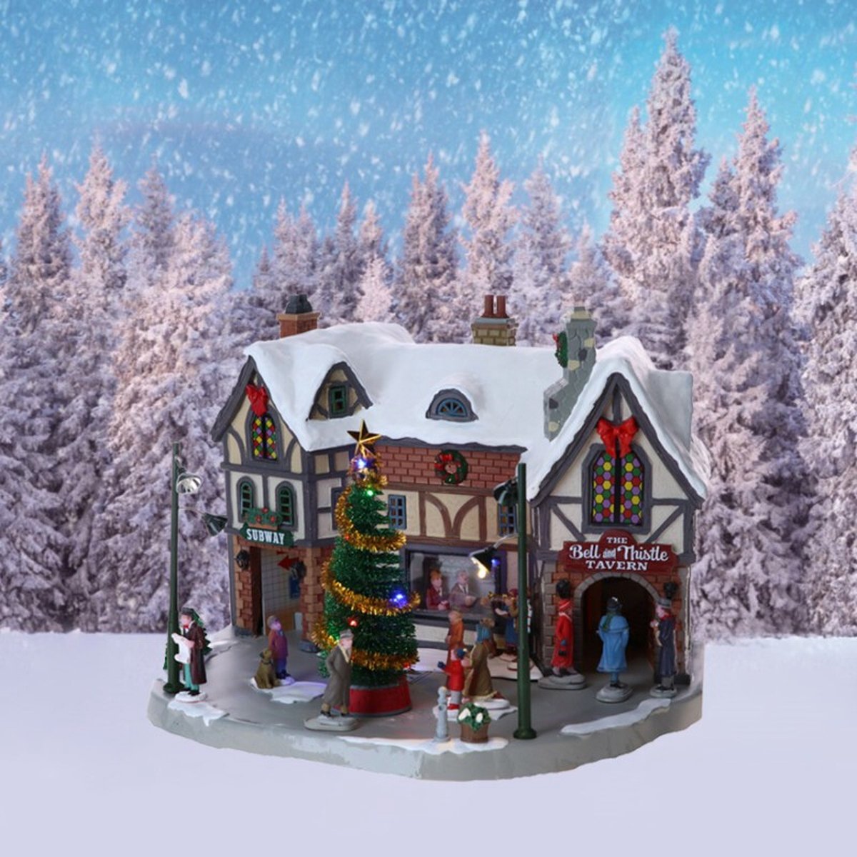 The bell & thistle tavern, with 4.5v adaptor - LEMAX