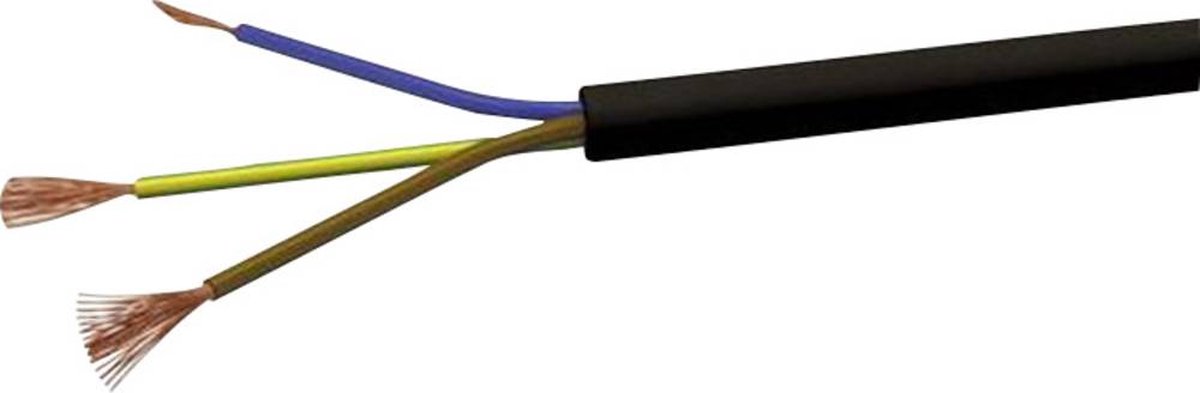 VOKA Kabelwerk H05VVF3X15 Geïsoleerde kabel H03VV-F 3 x 1.5 mm² Zwart 100 m