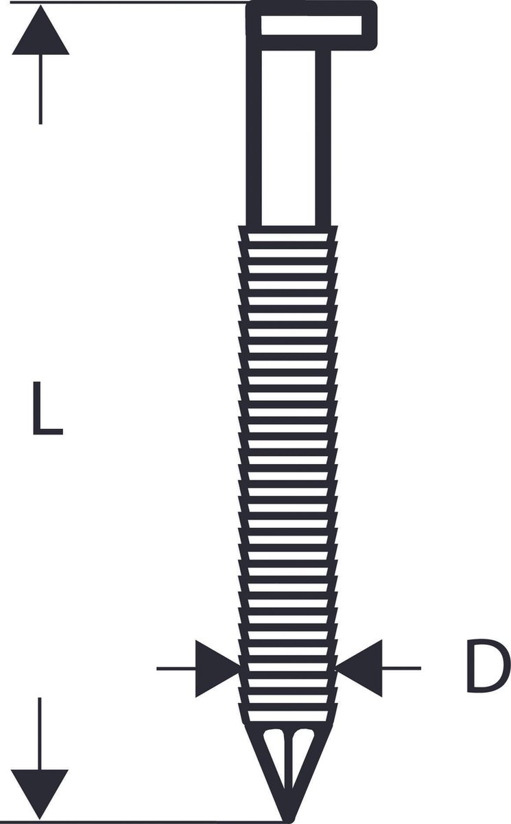Bosch Accessoires D-kopstripnagel SN34DK 75RG 2,8 mm, 75 mm, verzinkt, gegroefd 3000st - 2608200021