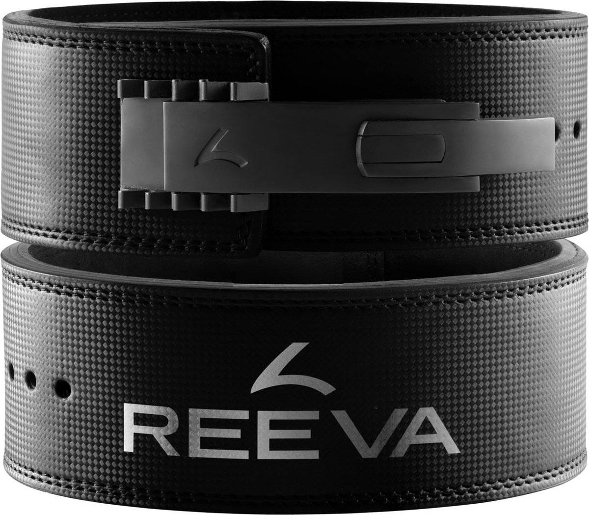 Reeva Lifting Belt van Carbon Leer - Verstelbare RVS Gesp - 13 mm - L