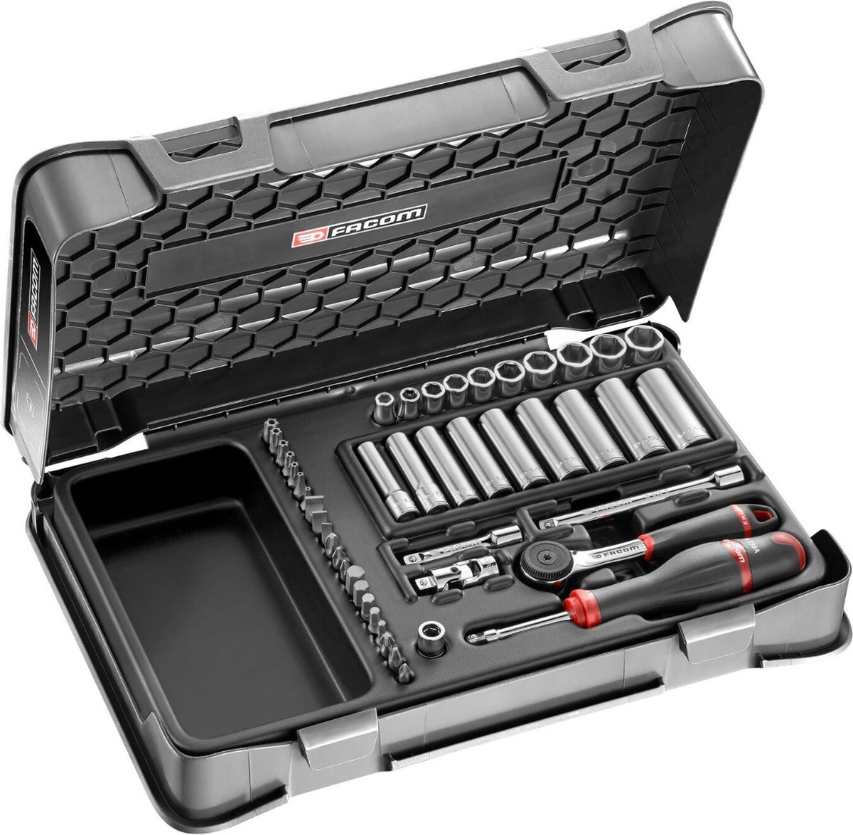 Facom Doppendoos 1/4” 6-kant met korte en lange doppen - R.2BLPB