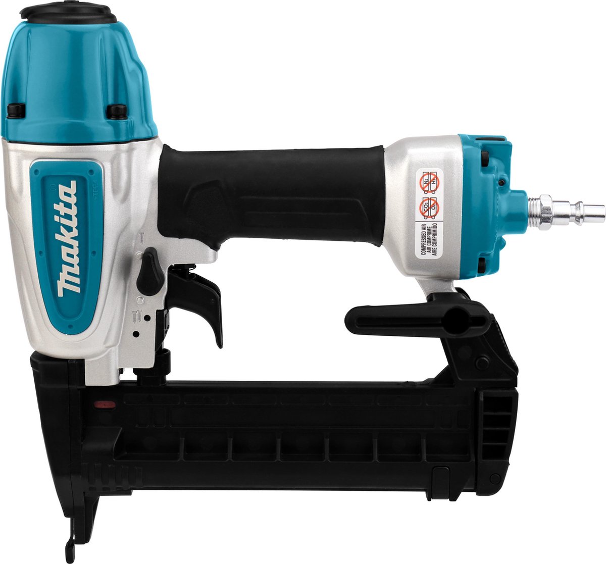 Makita AT638A 8 bar Nietmachine (Narrow Crown) In koffer, met olie - AT638A