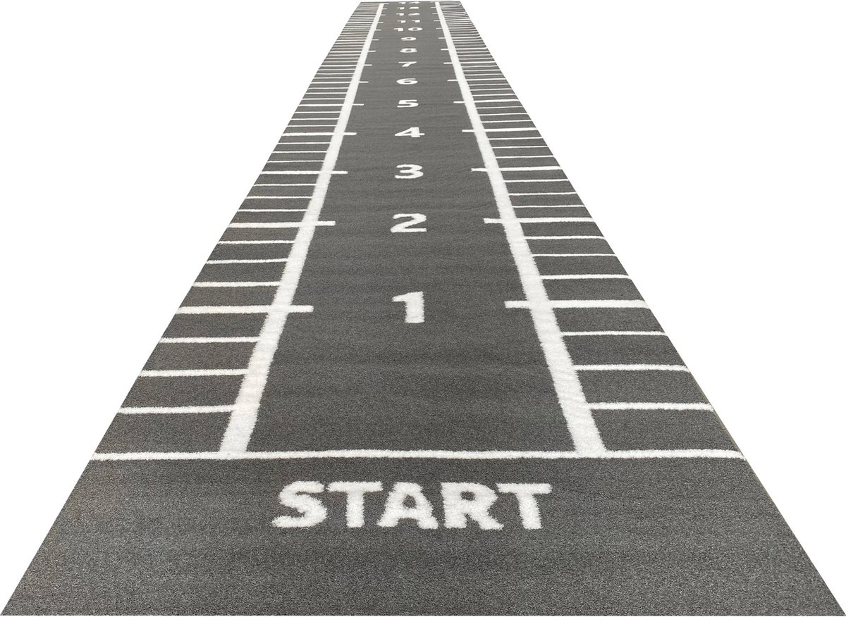 Lifemaxx Sprinttrack - Kunstgras - 2 x 15 m - Grijs