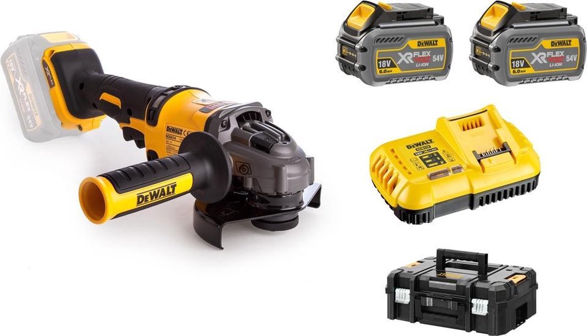 DeWalt DCG414T2-QW XR Flexvolt accu Haakse Slijper | 54v 125mm - DCG414T2-QW