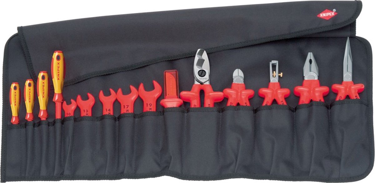 Knipex Gereedschaproltas 15-delig VDE - 98 99 13 - 989913
