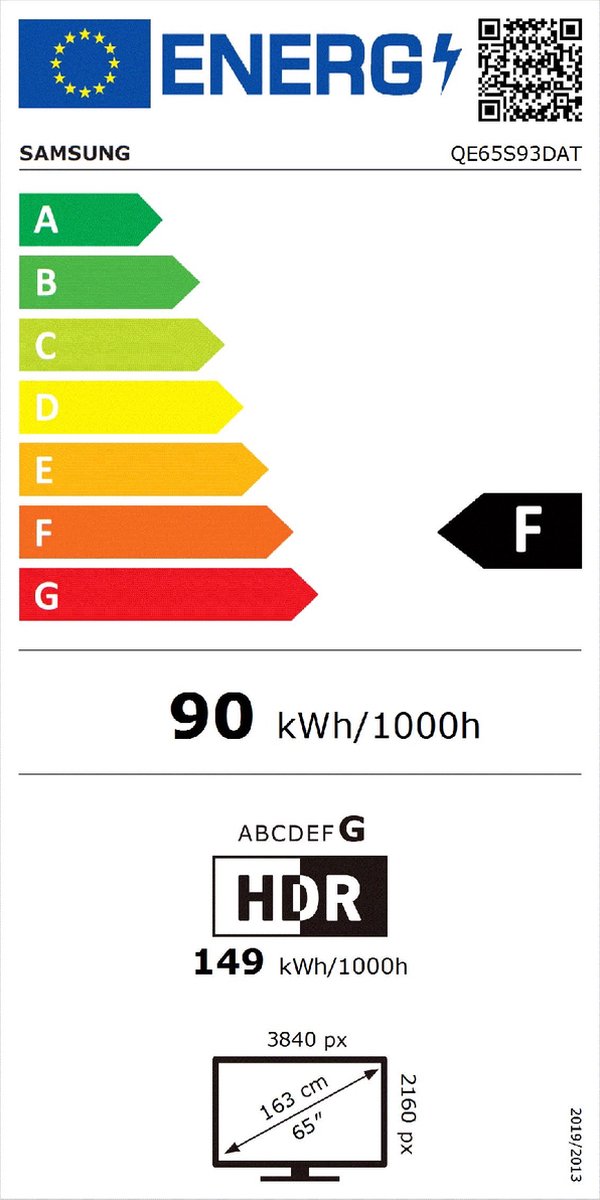 Samsung QE65S93DATXXN OLED smart televisie met 150,= cashback via Samsung