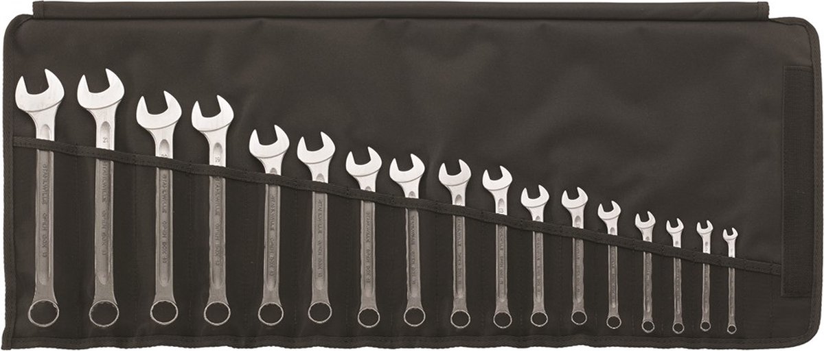 Stahlwille Ring-steeksleutelset | 17-delig sleutelwijdte 6-22 mm | vorm A chroom-legering-staal | 1 stuk - 96400804 96400804