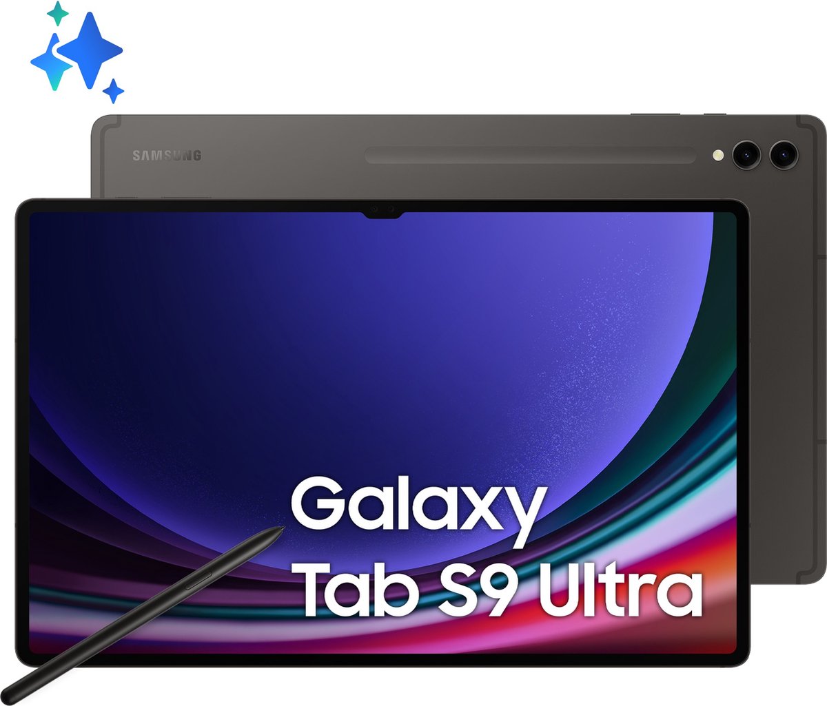 Samsung Galaxy Tab S9 Ultra SM-X910N Qualcomm Snapdragon 256 GB 37,1 cm (14.6") 12 GB Wi-Fi 6 (802.11ax) Android 13 Grafiet