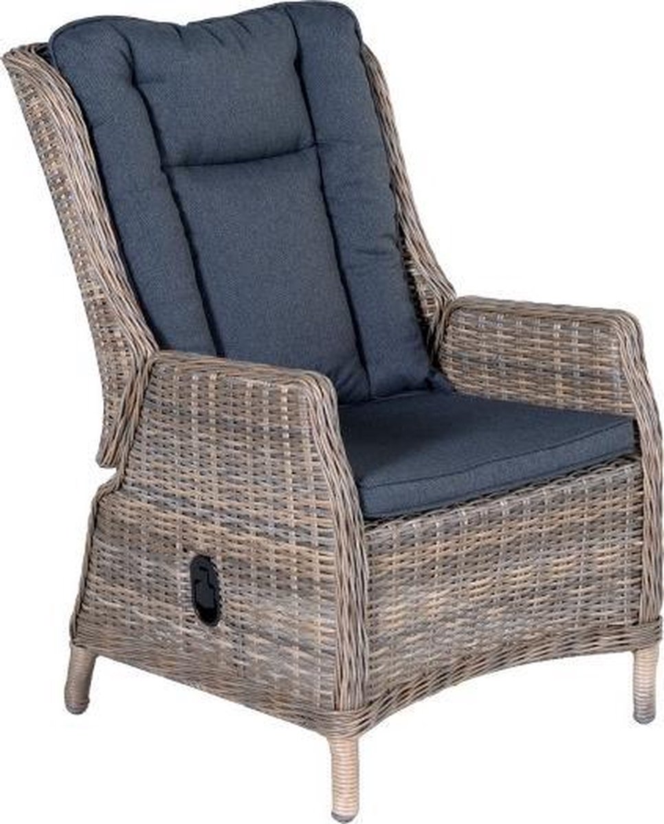 Osborne verstelbare fauteuil havana sand 6,5 mm reflex black - Garden Impressions