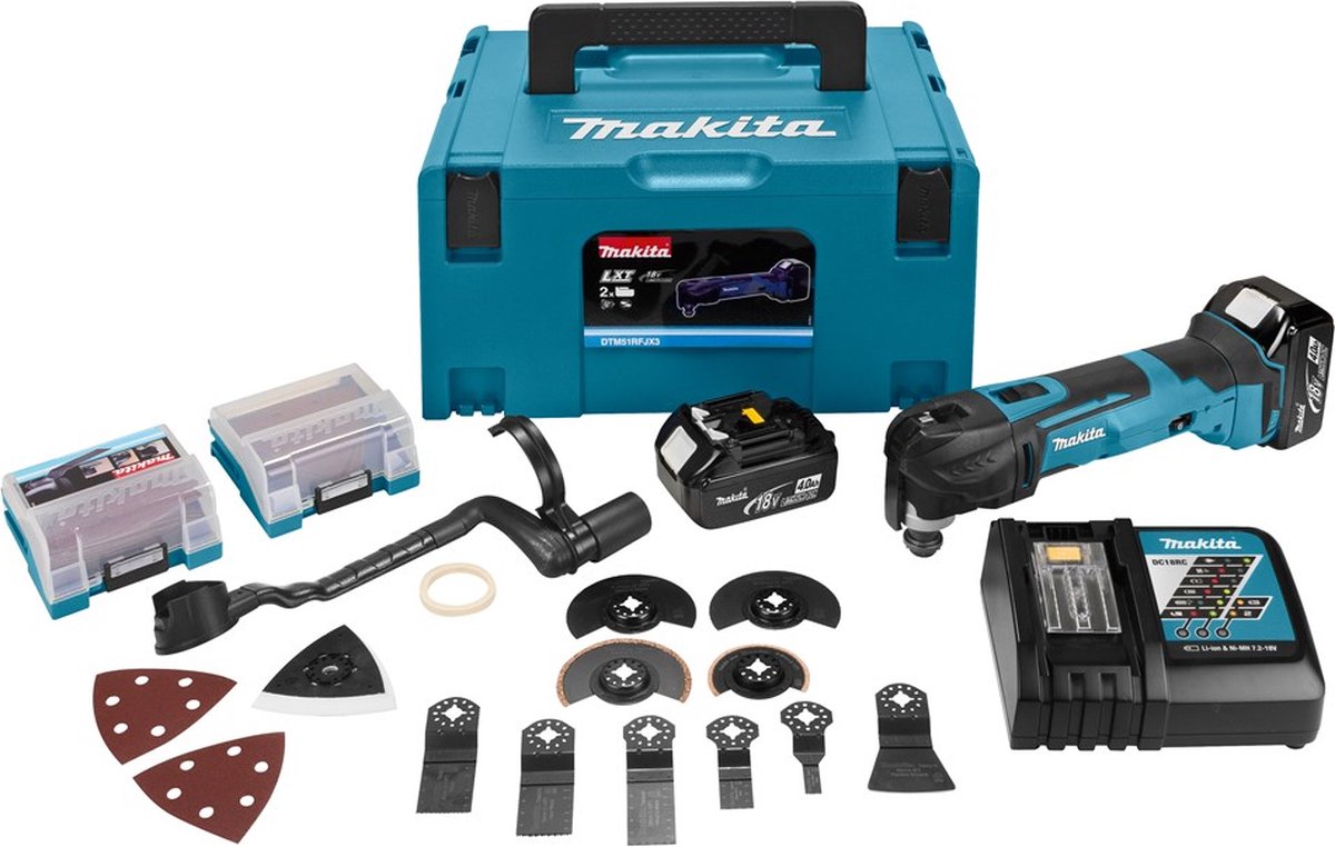 Makita DTM51RMJX3 18V Accu Multitool met snelspansysteem - DTM51RMJX3