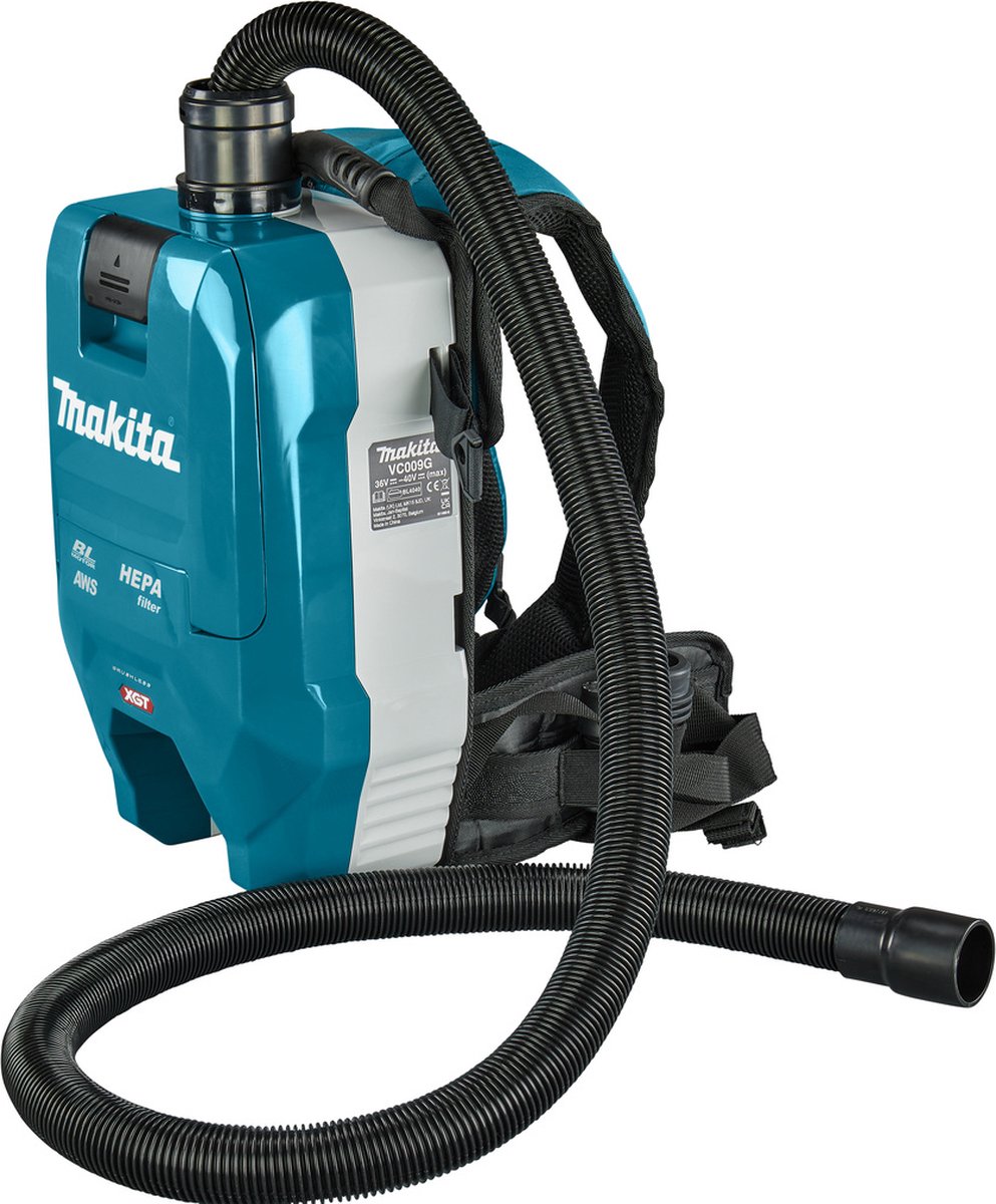 Makita VC009GZ01 40V Max Rugstofzuiger | Zonder accu's en lader | In doos VC009GZ01