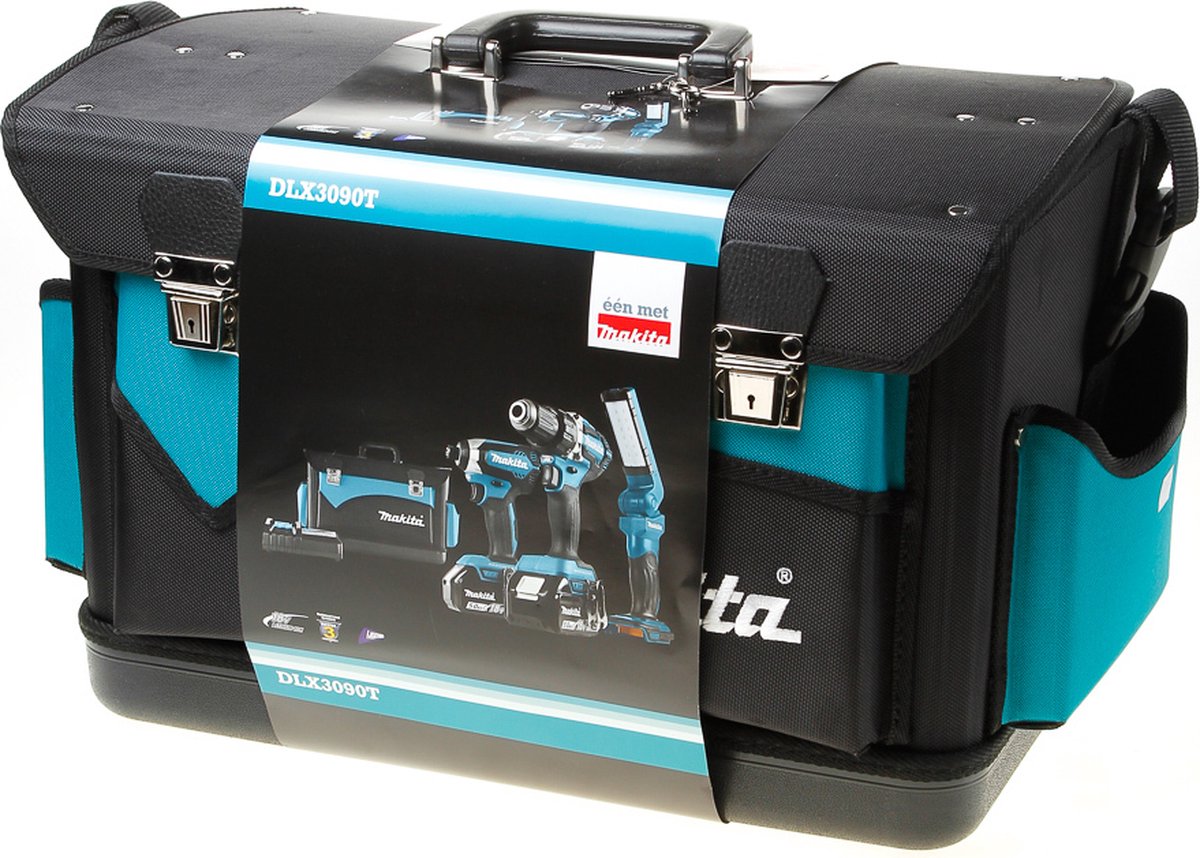 Makita DLX3090TX1 18v 5.0Ah Combiset accuboormachine DDF484 en slagschroevendraaier DTD153 + Lamp DML801 + 3e accu - DLX3090TX1