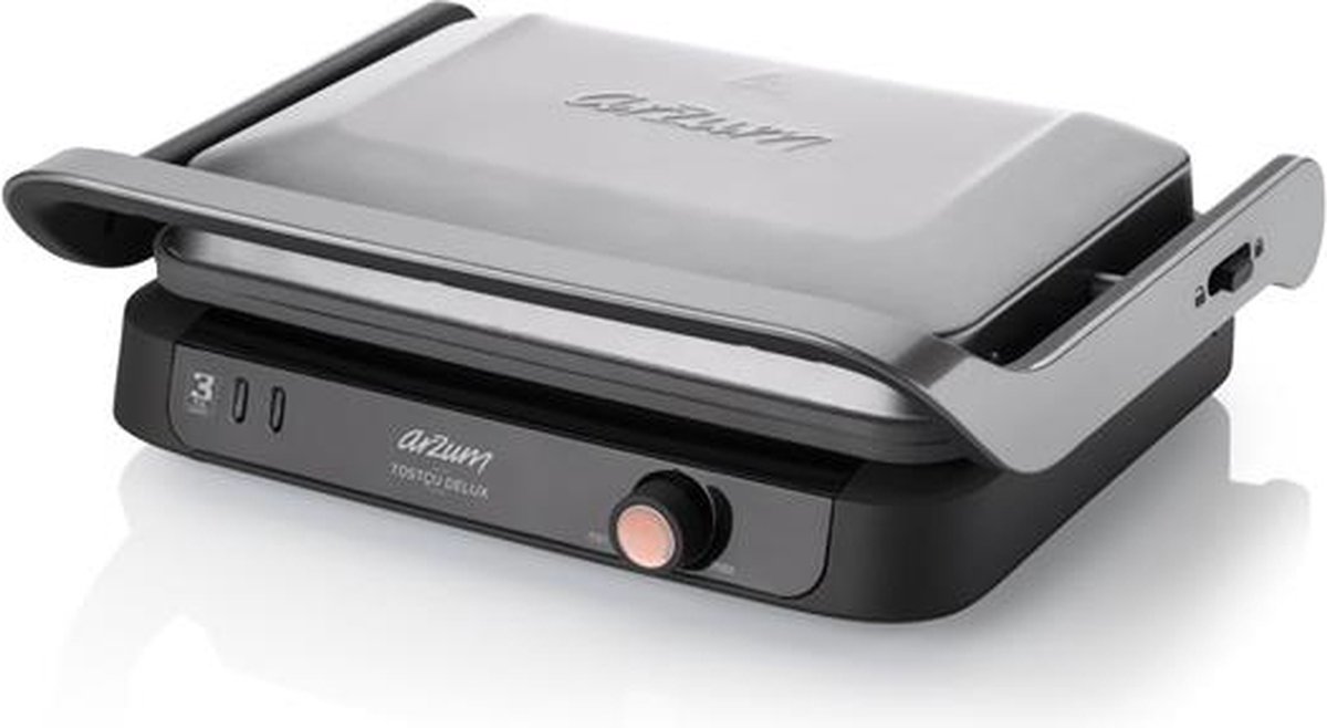 arzum AR2001 Tosti-apparaat Controlelampje, Grillfunctie, Anti-aanbaklaag Zilver