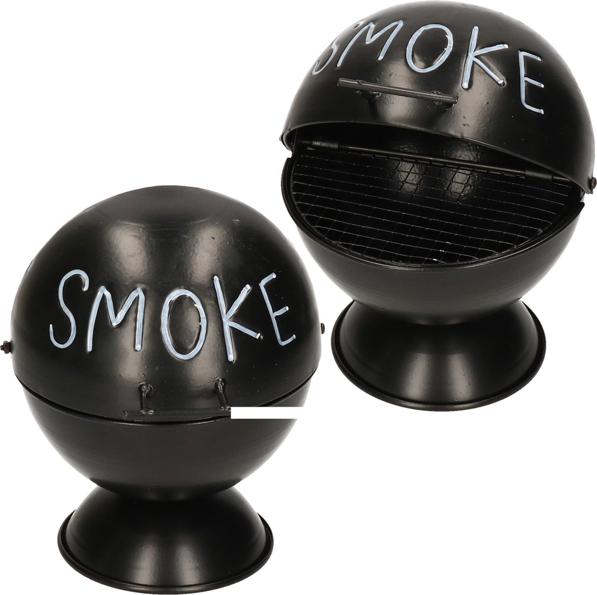10x Zwarte terras asbakken Smoke 15 cm -