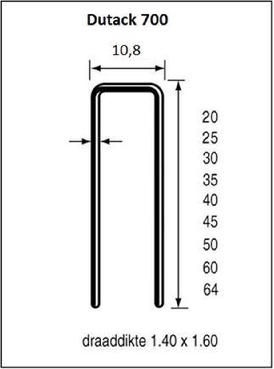 Dutack Niet serie 700 Cnk hars 64 mm ds 10 duizend - 5056046