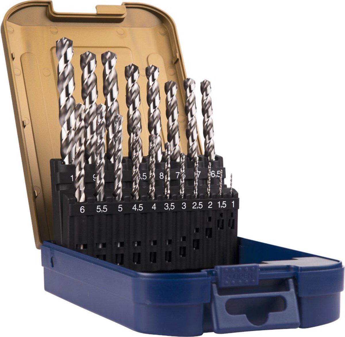 Rotec 19 dlg. Cassette Spiraalboren Gesl. SN 1,0-10,0x0,5 mm () - 9000022