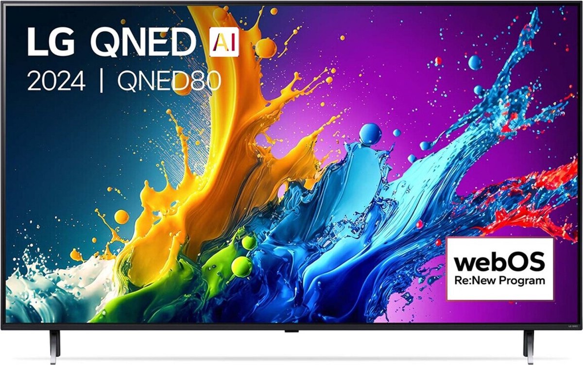 LG Electronics 50QNED80T6A 4K QNED LED-TV 127 cm 50 inch Energielabel F (A - G) CI+*, DVB-C, DVB-S2, DVB-T2, WiFi, UHD, Smart TV, Nano Cell Zwart