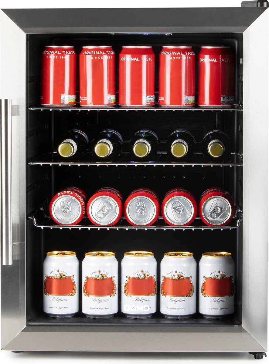 DOMO DO91609BK Partykoelkast Energielabel: D (A - G) 60 l Staand apparaat Zwart, RVS (geborsteld)
