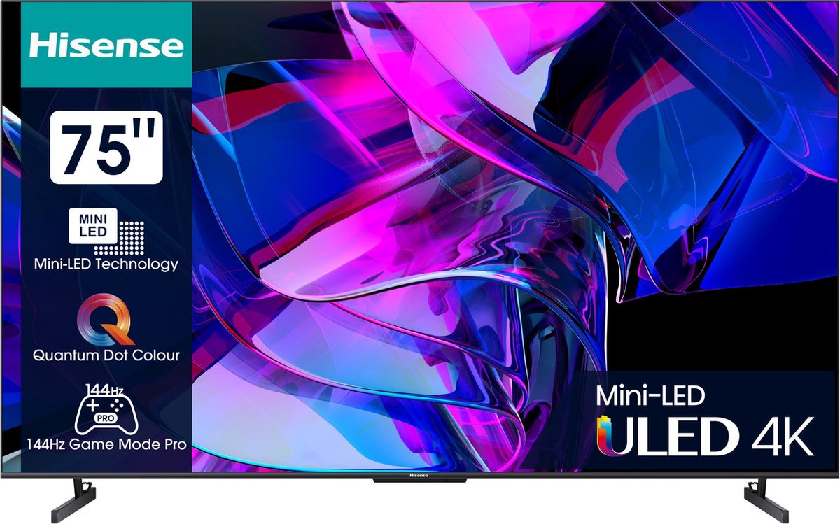 Hisense 4K Smart Mini-LED ULED TV 75U7KQ 144HZ (2023) 75"