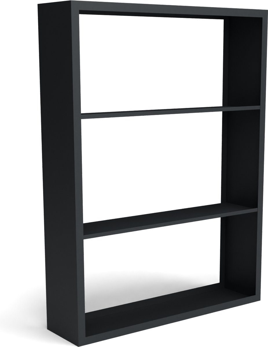 Beltza zwarte houtopslag onderverdeling 3 vakken 1500x385x2000 mm - Geroba