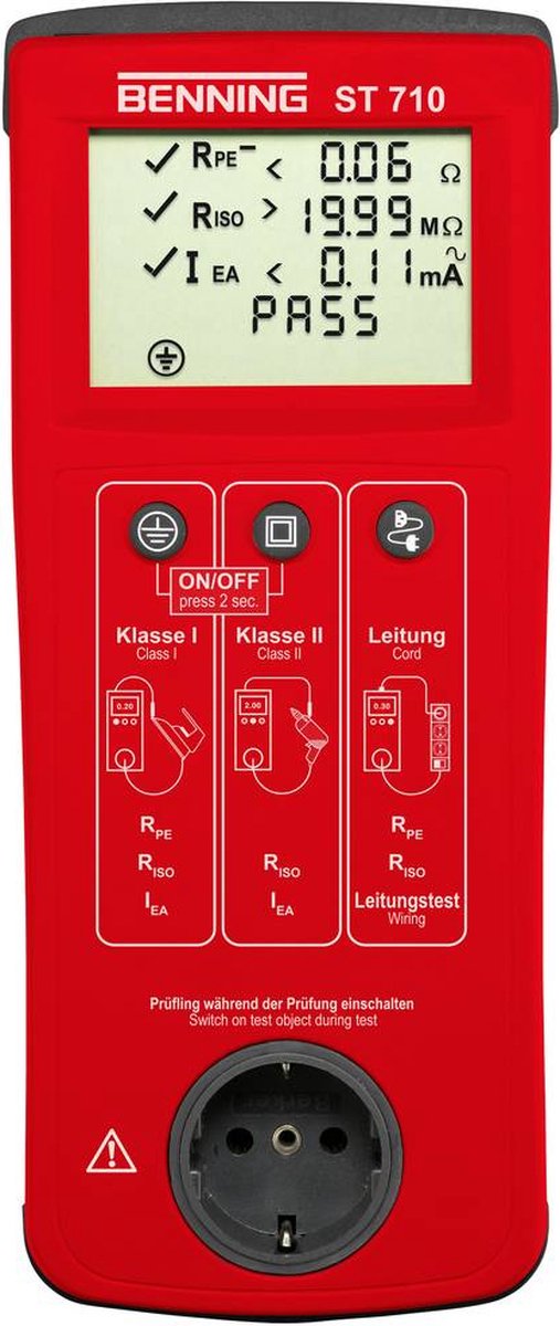 Benning Multimeter | 2500 tests/met testapparaat/testleiding | L270xB115xH55mm | 1 stuk - 050308 050308