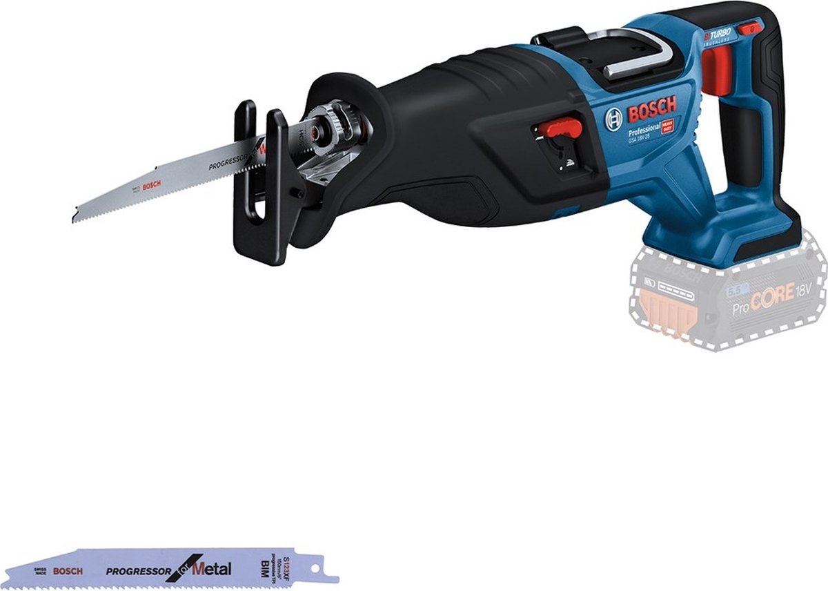 Bosch Blauw GSA 18V-28 | 18V Accu Reciprozaag | Excl. accu's en lader | + 2 zaagbladen - 06016C0000