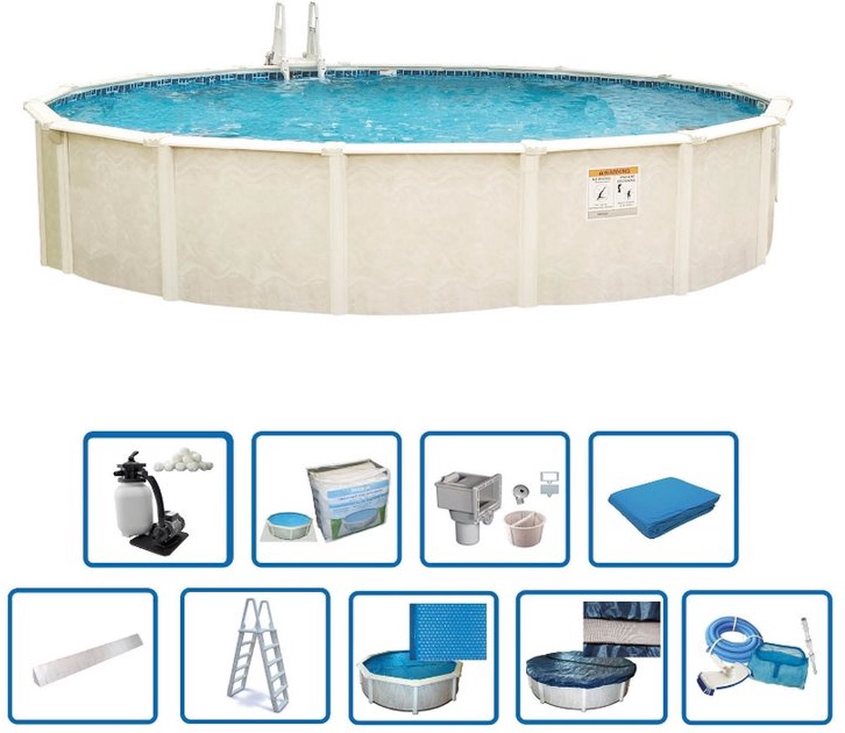 Interline Zwembad Interline Century rond 6,40m Premium Pakket