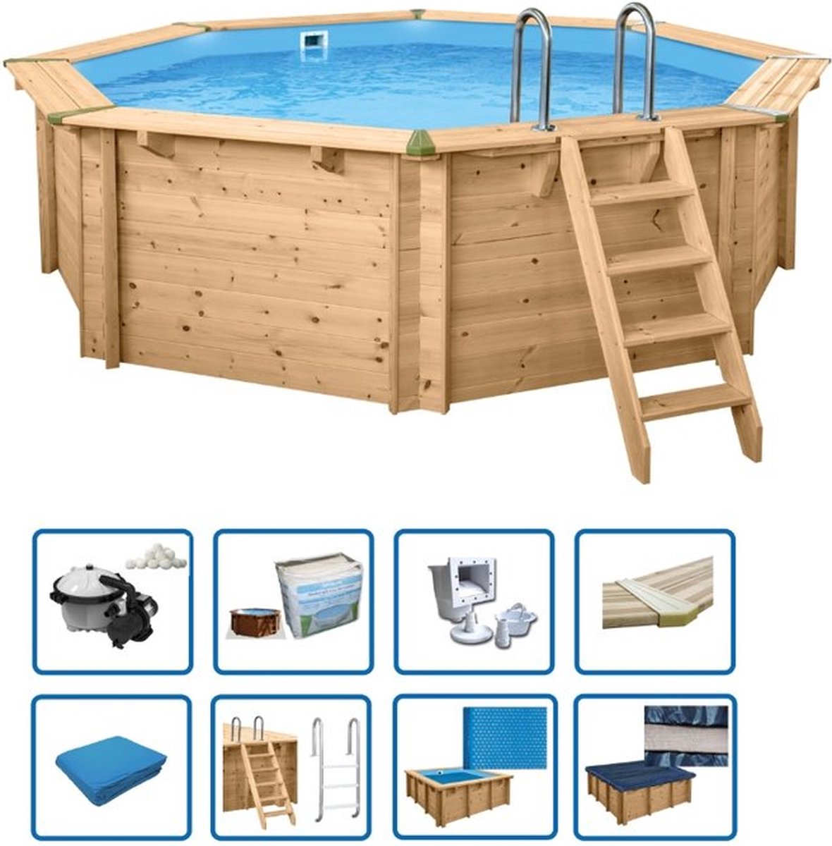Interline Zwembad Interline Java rond 5,30m Deluxe Pakket