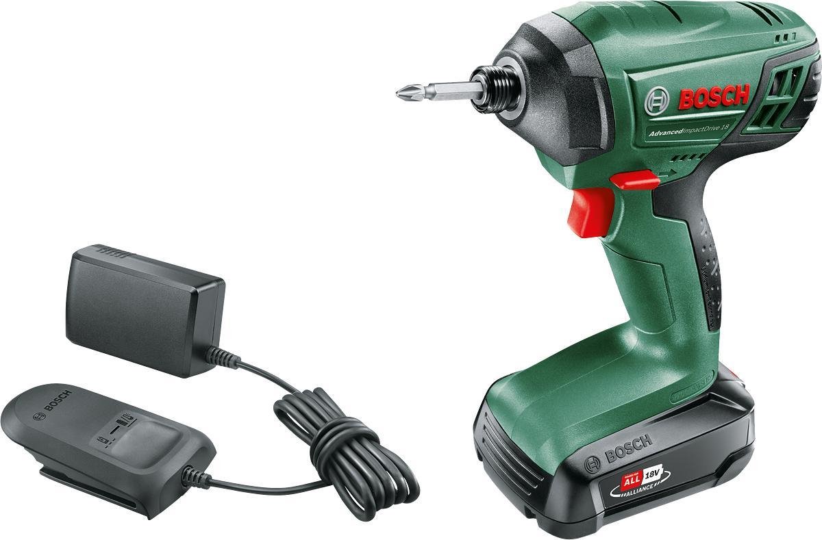 Bosch Groen PDR 18 LI Advanced ImpactDrive 18 Accu Slagschroevendraaier | 18 V | 1,5 Ah accu + lader - 0603980302