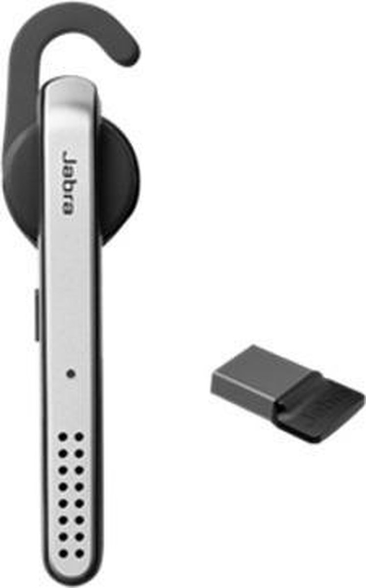 Jabra Stealth UC MS Headset Draadloos oorhaak, In-ear Oproepen/muziek Micro-USB Bluetooth Zwart