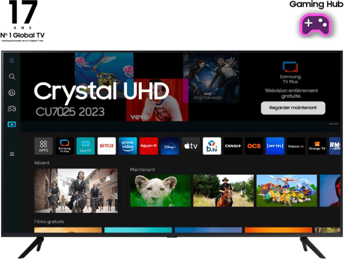 Samsung Smart Crystal UHD 4K TV 43CU7025 43″