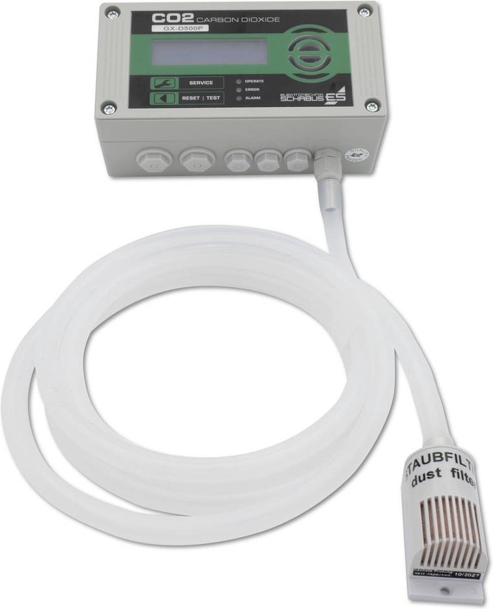 Schabus GX-D500P Kooldioxidemelder Met interne sensor werkt op het lichtnet Detectie van Kooldioxide