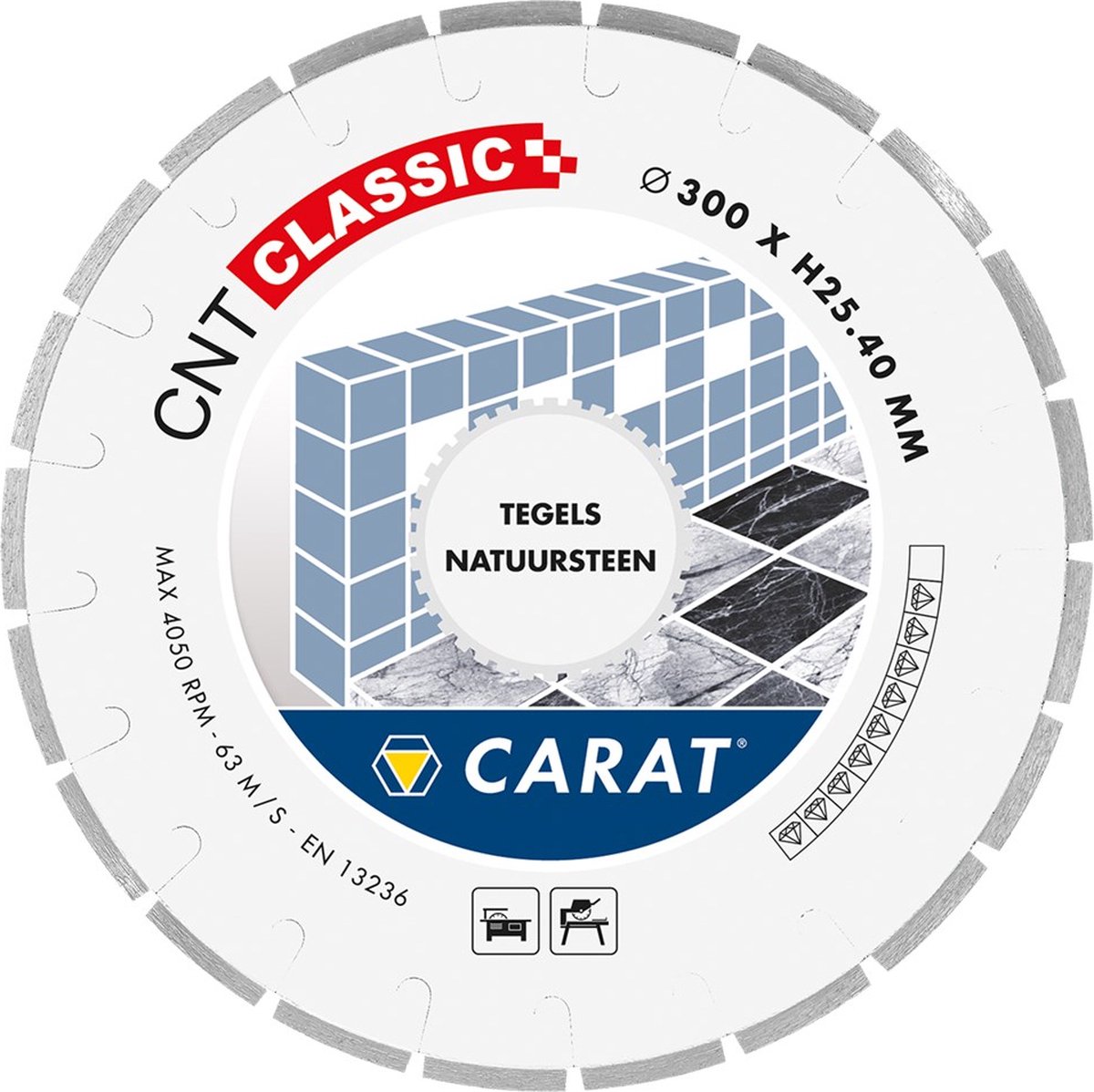 Carat DIAMANTZAAG NATUURSTEEN Ø350x25,40MM, CNT CLASSIC - CNTC350400 - CNTC350400