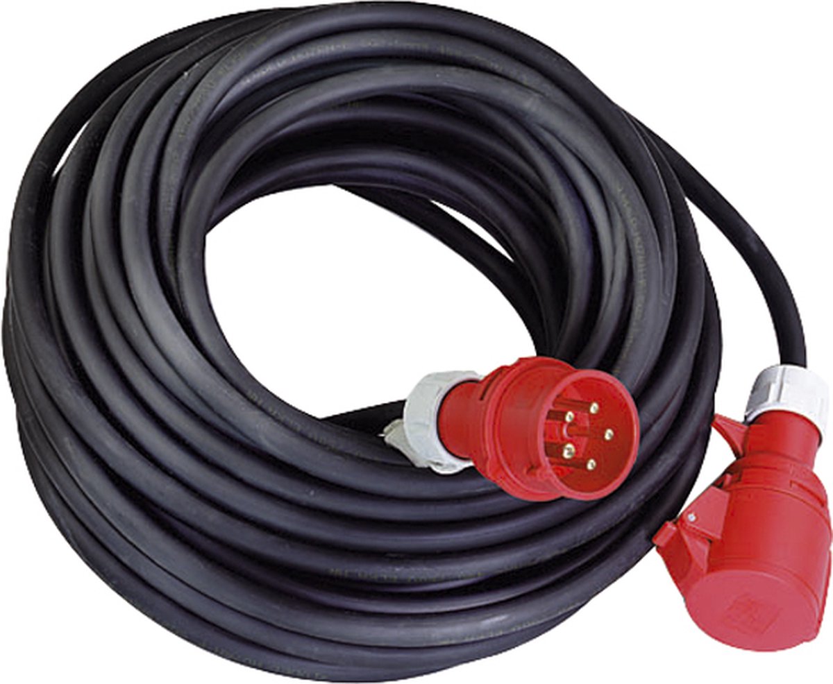 AS Schwabe 60512 Stroom Verlengkabel 16 A Zwart 50.00 m H07RN-F 5G 1,5 mm²