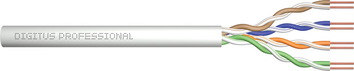 Digitus ACU-4611-305 Netwerkkabel CAT 6 U/UTP 4 x 2 x 0.25 mm² Grijs-wit (RAL 7035) 305 m