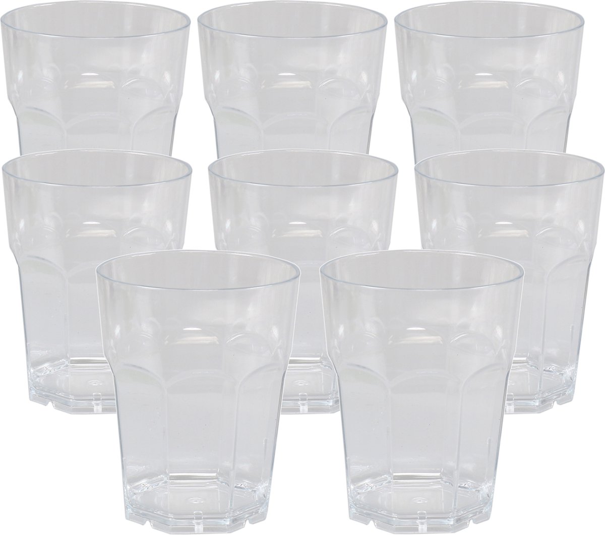 Drinkglas - pakket 100x - transparant - onbreekbaar kunststof - 220 ml -