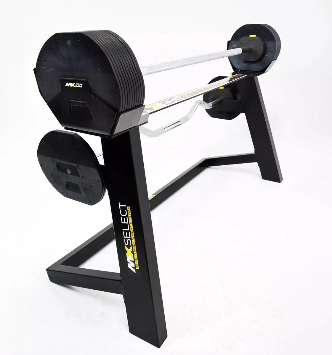 Tunturi MX Select MX100 Verstelbare halterstang en EZ Curl Bar met standaard 45,5 kg