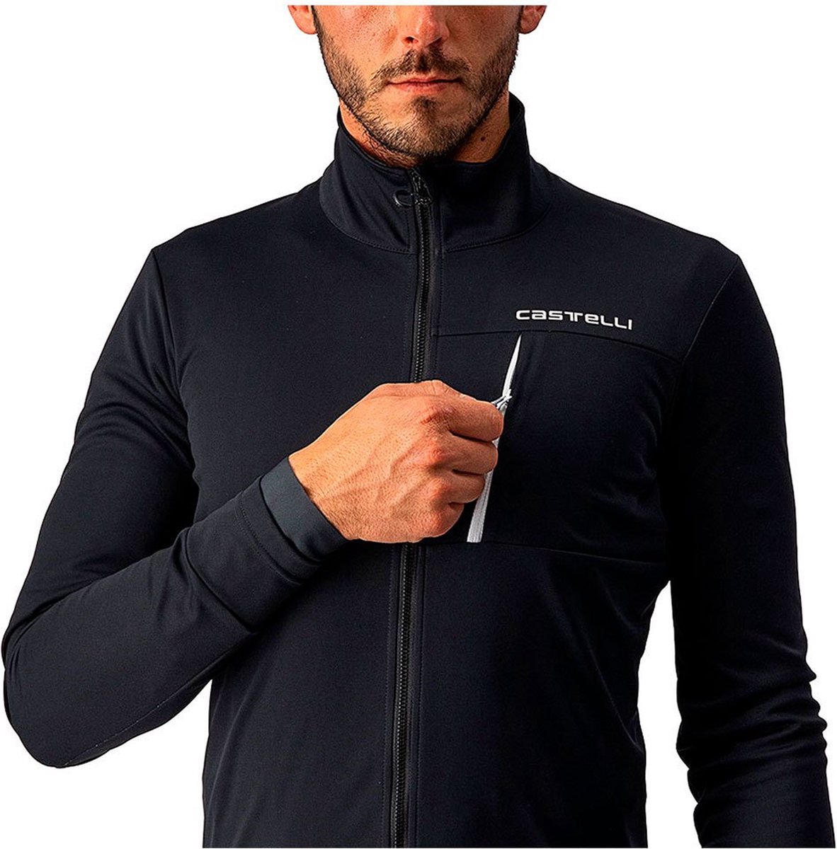 Castelli GO fietsjack zwart heren S